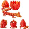 CZ TRADE 3D Printed Dragon Egg Mystery Crystal Dragon Egg Fidget Toys Surprise Articulated Crystal Dragon Eggs with Dragon Inside