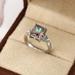 Stunning Square Zircon Bridal Ring - Perfect for Engagement Wedding and Anniversary Gifts