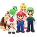 Guvpev Mario Action Figures Toys 5 Inch Mario & Luigi Figurines Yoshi & Mario Bros Action Figures Gifts for Party Birthday Collection Playset (6PCS)