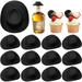 30 Pieces Brown Cowboy Hat Mini Western Cowgirl Hat Doll Hats Plastic Cute Doll Hats Decoration Accessories for Birthday Party