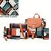Plaid Pattern Purse Set 4pcs Women s Trendy Backpack & Shoulder Bag & Clutch Bag & Card Holder