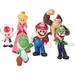 6 Pcs Mario Action Figures Mario Toys Super Mary Princess Orangutan Mushroom Mario Action Figures Series PVC Model Figurine Toys for Birthday Halloween Gifts