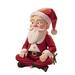 Ljstore Christmas Santa Figurine | Christmas Figures Resin Santa Doll With Beard And Hat Bright Color Classic Santa Doll Window Display Props Room Fireplace Decor Desktop Ornament Home & Garden