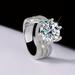 925 Sterling Silver 5 Carat Moissanite Ring - Luxurious Faux Diamond Inlay for Commemorative Birthday Wedding Engagement and Proposal Gifts