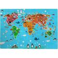 Wellsay Jigsaw Puzzles Artwork Gift for Adults Teens Cute Animals World Map Wooden Puzzle Games 300/500/1000 Pieces Multicolored