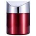 Mini Trash Can Table Stainless Steel Trash Can Swing Lid Mini Trash Can Modern Lid Trash Can Table Practical Stainless Steel Mini Trash Can Worktop For Office Table Car Bedroom (Red)