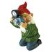 Design Toscano QM2779900 Solar YPF5 Garden Gnome Statue - Smile for Me - Outdoor Garden Gnomes - Lawn Gnome Statues full color