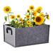 15 Gallon Fabric Grow Bags with Handle 40 x 24 x 8 Garden Bed Large Fabric Plant Pots Fabric Planters Indoor Outdoor Square Flower Planter Containers for Vegetable (Gray)