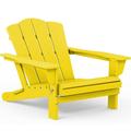 leecrd Folding Adirondack Chair Resin Outdoor Patio Furniture Blue