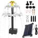 Lzvxtym Solar Bird Bath Fountain 3-Tier Solar Fountain Pump Kit with 9 Nozzles Eco-Friendly Solar Fountain Water Pump