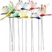 MODANU 24 Pieces 3D Dragonfly Garden Decor Dragon Fly Garden Stakes Dragonflies Garden Ornaments Patio Decoration Dragonfly Stakes with Sticks Multicolor