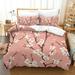 Modern Bedroom Decor Home Bedclothes Sakura Printed Duvet Cover Pillowcase Bedding Set California King (98 x104 )