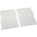 S83014 Replacement Nonstick Stainless Steel Waved Cooking Grids For Prestige PRO 500 Grills Silver (Set Of 2)