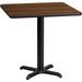 Square Walnut Laminate Table Top With 22 X 22 Bar Height Table Base