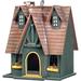 Birdhouses Thatch Roof Cottage Wooden Birdhouse For Garden Patio Decor Fairy Tale Songbird