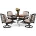 durable & William Patio Outdoor Dining Sets for 8 Outdoor Table Furniture Set 9 Piece- 1 Rectangular Expandable Patio Table and 8 Padded Swivel Dining Chairs