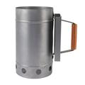 Grill Chimney Starter Wood Handle Compact Barbecue Chimney Starter for Outdoor Cooking Camping Yueyuetong