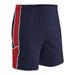 CHAMPRO Header Soccer Shorts Youth X-Small Navy Scarlet Inserts White Trim