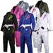 Brazilian Jiu Jitsu Kids Jiu Jitsu Gi Children BJJ Gi Grappling Kimonos Lightweight with Free White Belt (Military Green K0)