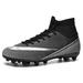 Men s Athletic Soccer Football Cleats High-Top Football Soccer Shoes Big Boys Athletic Sneaker Shoes for Outdoor/Indoor/Competition/Training for Men Black 42