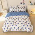 Sanrio Hello Kitty Bedding Set 100%cotton Duvet Cover Bed Sheet Pillowcase Bedsheet Single King Queen Twin Size Home Textile