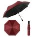 Fogcroll Portable Umbrella Deck Umbrellas Outside Strong 3 Folding Plastic Fabric Outdoor Durable for Travel Essentials