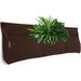 Living Wall Pro 3 Pocket Planter For Indoor Or Outdoor Use With Watering Channel Wall-Hanging Planters For Plant Walls Anywhere (Chocolate)