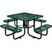 Expanded Metal Square Picnic Table Green