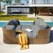 Customizable Outdoor Patio Furniture Set Wicker Furniture Sofa Set With Thick Cushions Suitable For Backyard Porch.