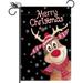 1pc Snowman elk bell pattern flag Christmas double-sided printed garden flag farm yard decoration excluding flagpoles