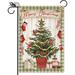 1pc Snowman dog Christmas tree pattern flag Christmas double-sided printed garden flag farm yard decorationexcluding flagpoles