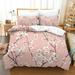 Modern Bedroom Decor Home Bedclothes Sakura Printed Duvet Cover Pillowcase Bedding Set King (90 x104 )