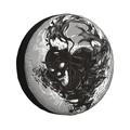 XMXY Danger Skull Pirate Skeleton Spare Tire Cover Universal Waterproof Cover for Jeep RV Tire Wheel Protection 17 inch