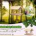 Fimeskey Bird Feeders Gift Pet DIY Wooden Courtyard Balcony Garden Charming Home Feeder Villa Patio & Garden Home & Garden