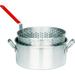 Bayou Classic 1201 10-qt Aluminum Fry Pot Features Perforated Aluminum Basket Heavy Duty Riveted Handles Perfect For Deep Frying French Fries Hush Puppies Fish & Chicken