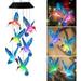 Fsthmty Solar Blue Hummingbird Wind Chime Light LED Hummingbird Garden Solar Wind Chime Light Light Garden Light