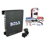 Boss Riot 1100 Watt Monoblock Car Amplifier with 8 Gauge Installation Wiring Kit
