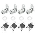 Unique Bargains 4 Sets RV Cabinet Locks 7/8 Cabinet Locks Set with Keys Universal for RV Car Locks Replacement