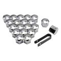20Pcs Car Wheel Lug Nut Cover Protective Cover Exterior Decoration Universal with Clip Tool Anti Rust Bolt Caps Tyre Bolt Hub Screw Cap 21mm
