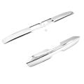 Sizver Chrome Upper+Lower Sizver Chrome Tailgate Lift Handle Covers Accent Trim For 2015-2017 GMC Yukon