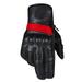 Jackets 4 Bikes Men s Motorcycle Gloves Premium Leather Street Protective Cruiser Gel Padded Driving Riding Biker Gloves BlackRed XL