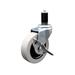 Service Caster - 3 Inch Swivel Thermoplastic Rubber Caster and 1-1/2 Expanding Adapter Stem and Brake - 110 lbs./caster