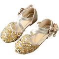 Tosmy Toddler Sandals Children s Girl Crystal Dress Shoes Glitter Princess Sandals Children s Sandals Spring Summer Baotou Sequin Flat Leather Shoes Children s Princess Shoes Dance Shoes Classic