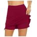 Yijiekai Skirts for Women Women s Active Performance Skort Lightweight Skirt for Running Tennis Sport Mini Skirt Black Mini Skirt Red L (Clearance)