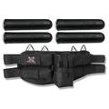 SinYYH 4+1 Entry Level Paintball Harness Pod Pack Belt with HPA CO2 Holder Pouch | Includes (4) Paintball Pods
