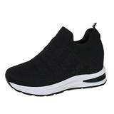 Running Shoes for Women Sneakers Womens Tennis Shoes Women Casual Shoes Breathable Flat Sole Inner Elevated Sports Shoes Comfortable Fit Single Shoes Large W