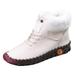 Womens Running Shoes Lightweight Walking Tennis Shoes Autumn And Winter New Foreign Trade Large Size Women s Flat Bottom Large Cotton Wool Boots Handmade Sewn Cotton Sho