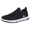 Mens Running Shoes Lightweight Walking Tennis Shoes Men Shoes Flat Soled Casual Shoes Breathable Hollow Mesh Shoes Slip On Soft Soled Casual Sh