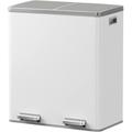 Kitchen Move - Poubelle de tri sélectif major Blanc Acier inoxydable 60 l - Blanc