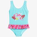 Playshoes Girls Blue & Pink Swimsuit (Upf50+)